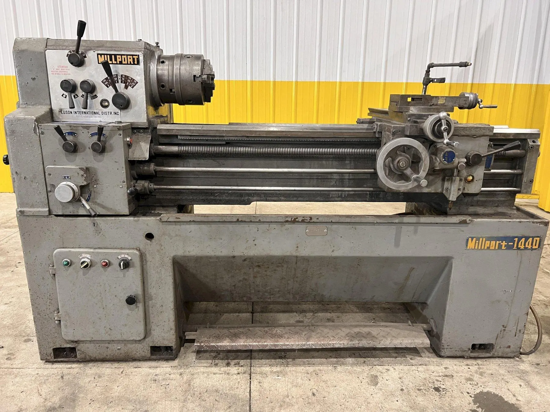 14" x 40" MILLPORT MODEL #1440 GAP BED ENGINE LATHE, 1-9/16" HOLE: STOCK #21728
