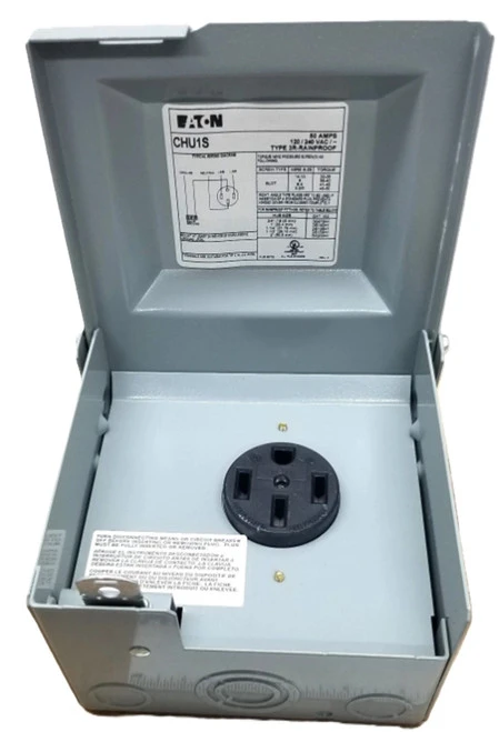 Eaton CHU1S Pedestal Mount Unmetered Receptacle, 50A, NEMA 14-50R [New]