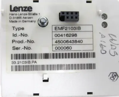USED LENZE EPL-10200 PLC DRIVE EPL-10202 EMF2103IP EPL10200