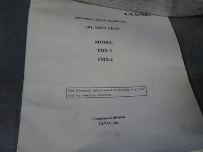 Used ULVAC TMX1 Mist Collectors Ohio US | HGR 24 #941844