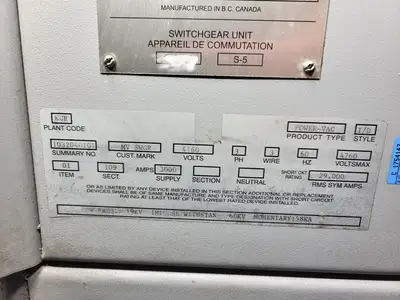 Zig-Zag Transformer Fuse Rollout, 4160Volts 3000 Amp
