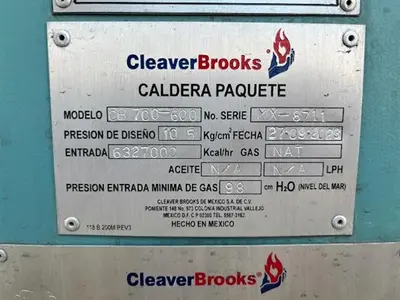 Cleaver Brooks model CB 700-600 boiler (NEW never used)