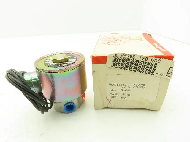 Honeywell Skinner V5L26985 Solenoid Valve 120VDC 850 PSI 1/4" NPT  N.O.