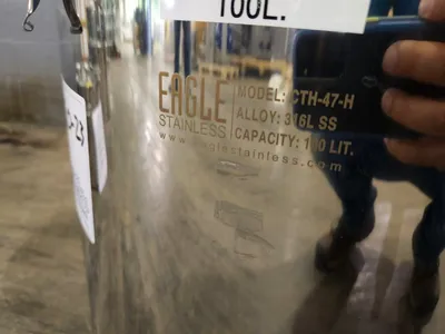 26 Gal Eagle Stainless Tank, Model Cth-47-h, 316l S/s