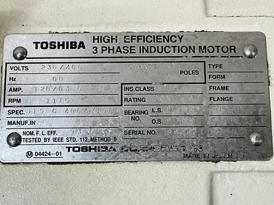 USED TOSHIBA JIS C 4004 50 HP
