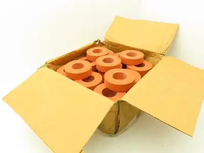 Red Silicone Rubber Roller Heat Transfer 4.25" OD 2" ID 1.12"W  Box of 50