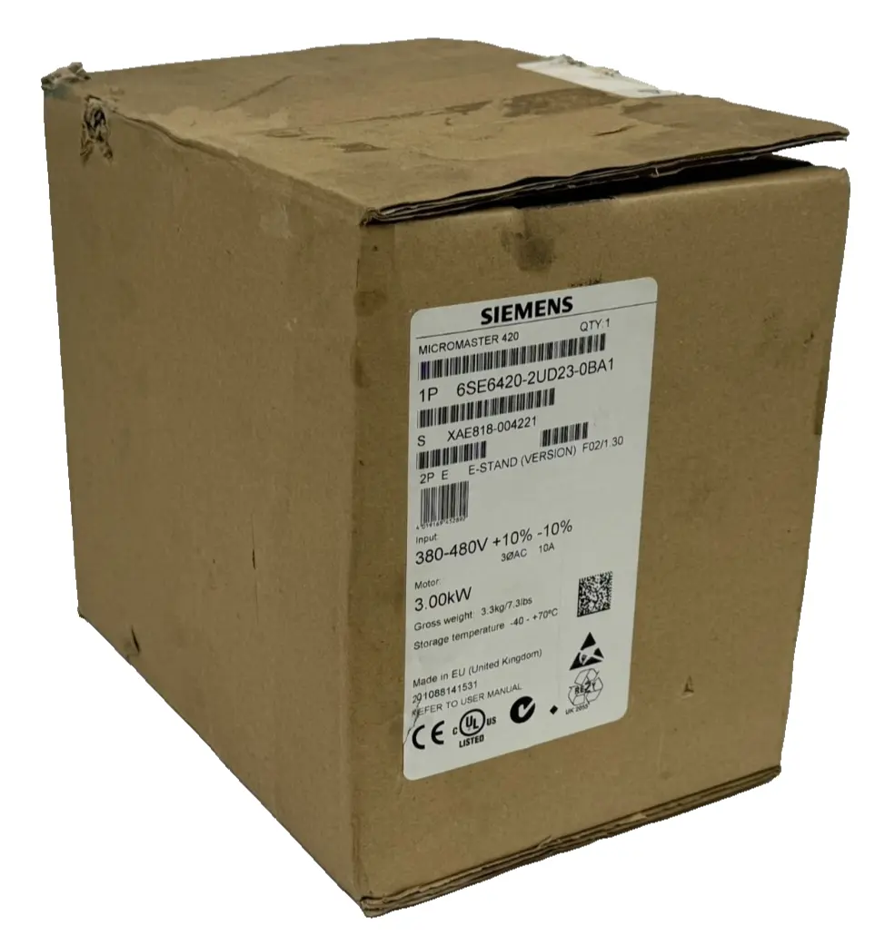 NEW SIEMENS 6SE6420-2UD23-0BA1 MICROMASTER 420 4HP 380-480V