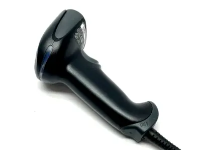 USED KEYENCE REV. P HANDHELD CODE READER RED LED, W/ HR-1C3RB COMM CABLE