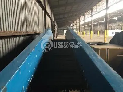 USED VECOPLAN RG70-200K SINGLE SHAFT SHREDDER WITH CONVEYOR