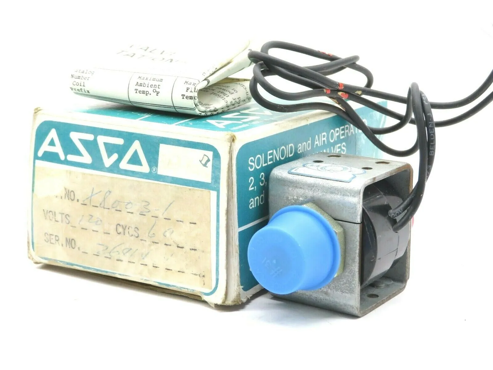 NEW ASCO 068038 SOLENOID VALVE X8003-1