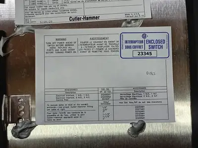 New | in-Stock 2020 EATON CUTLER-HAMMER 4HD361NF Switchgears British Columbia CA | Lenmark #1433476