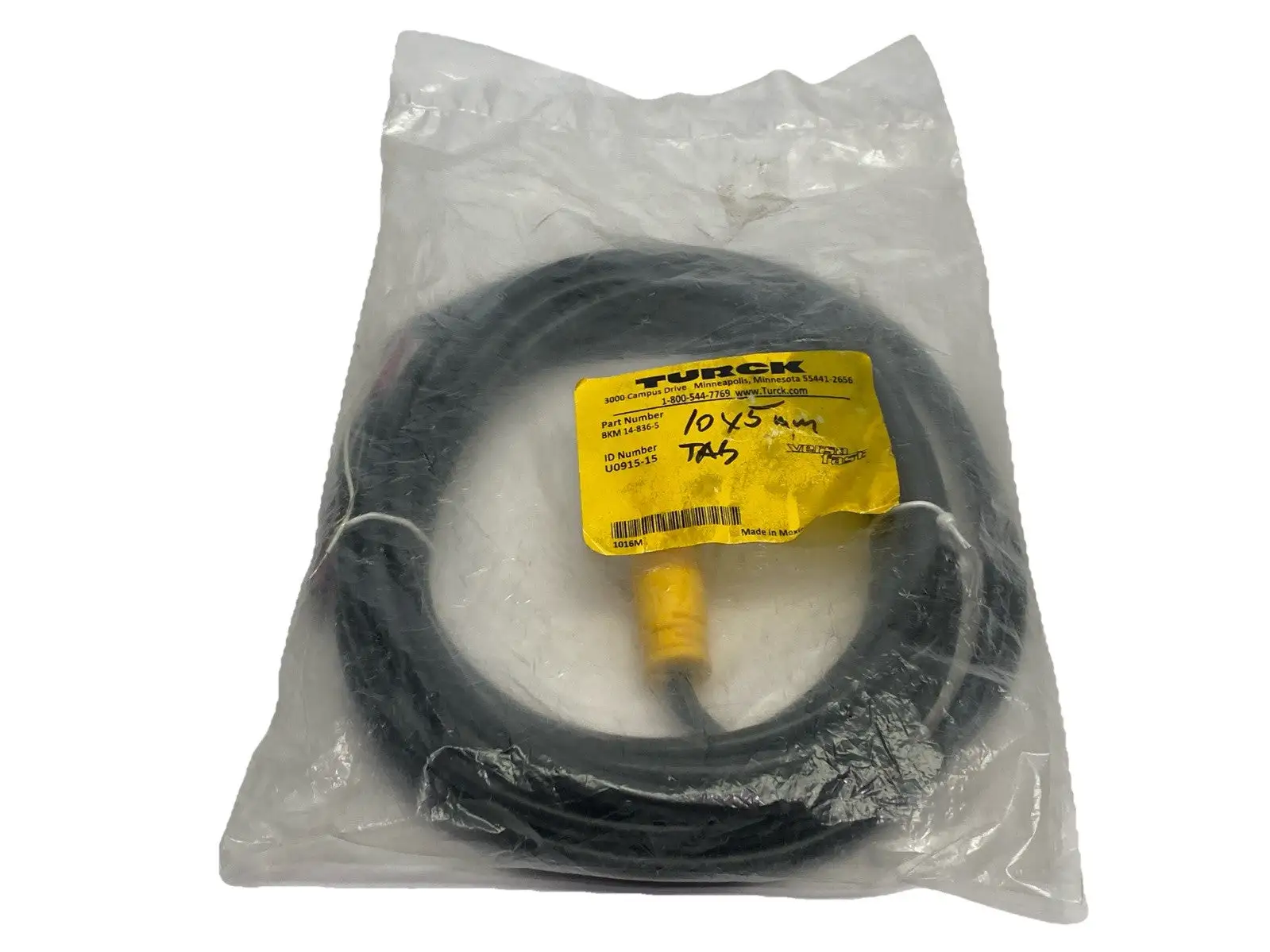 BKM 14-836-5, U0915-15 | Turck BKM 14-836-5 Actuator Sensor Cordset Female M16 14-Pin U0915-15 - New
