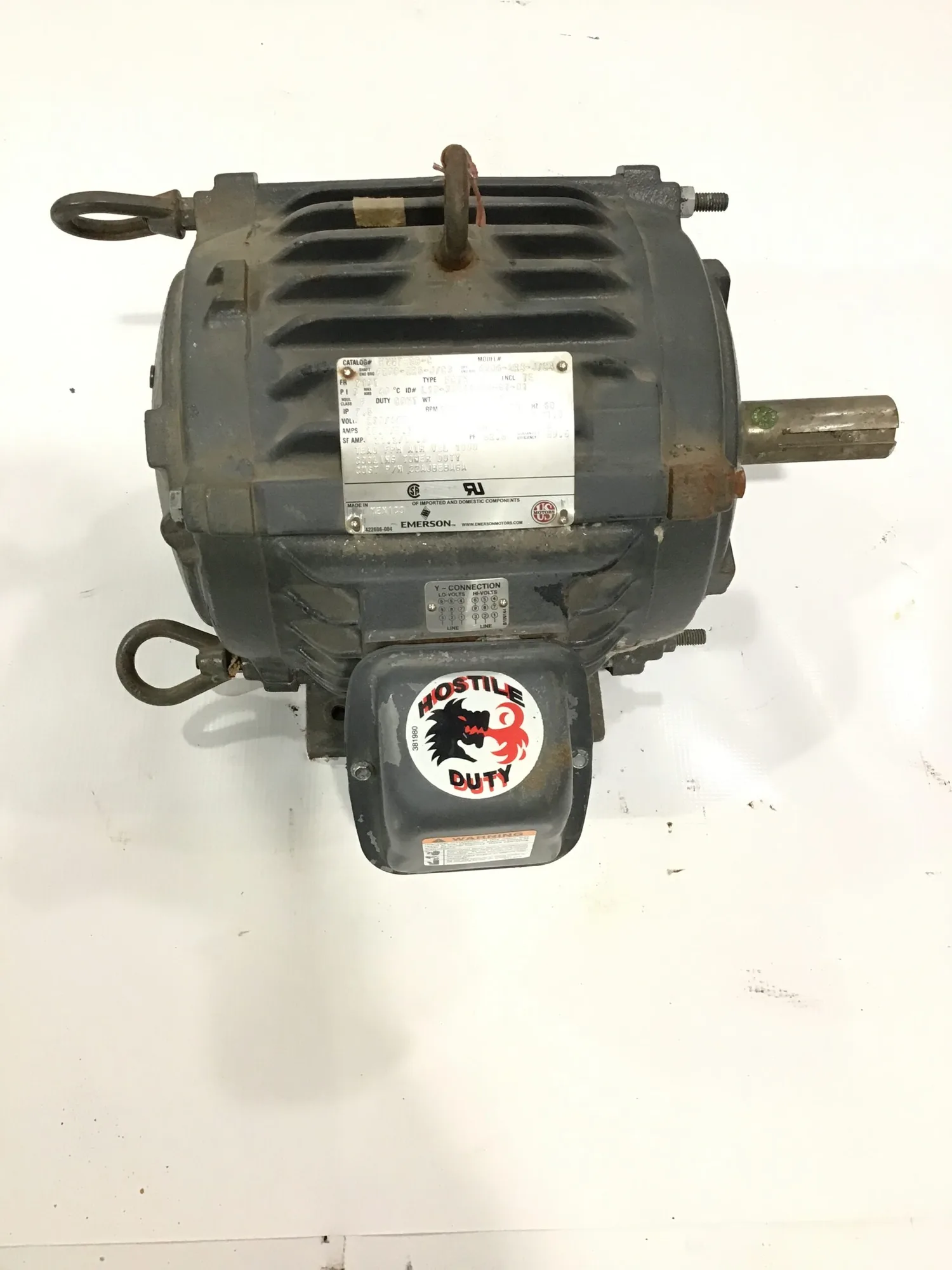 Emerson HVW7E2B-C Industrial Electric Motor 3PH 7.5HP