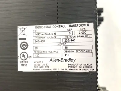 USED ALLEN-BRADLEY INDUSTRIAL CONTROL TRANSFORMER 2000VA