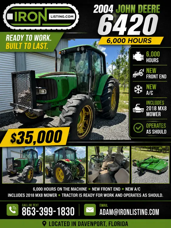 Used 2004 JOHN DEERE 6420 Tractors & Trailers Pennsylvania US | Iron Listing #1326612