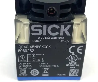IQR40-45NPSKC0K | Sick  Short-Body Inductive Proximity Sensor 45mm Range 6069282 - Used