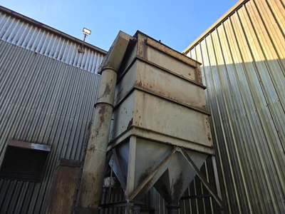 1993 Pangborn 7-Wheel Structural Blast Machine, 24" x 48" Opening, 60' In-Out Conveyors w/ (6) Cross