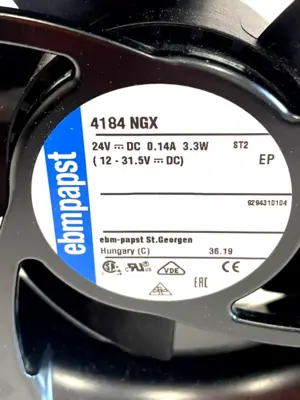 NEW EBMPAPST 4184NGX AXIAL FAN 24VDC