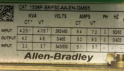 Used ALLEN-BRADLEY 1336F-BRF30-AA-EN-GMS5-L4 Speed Drives Ohio US | Surplus Asset Holdings #1237731