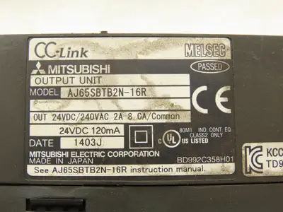 Mitsubishi AJ65SBTB2N-16R Remote Digital Input 16 Point 24VDC MELSEC-A Lot of 7