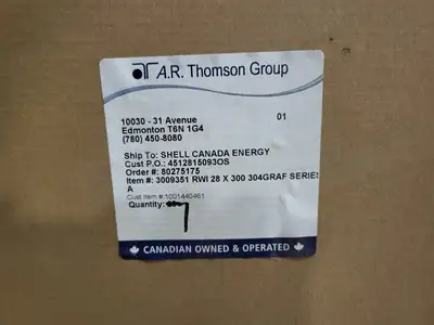 28" Class 300 Spiral Wound Gasket with IR/OR