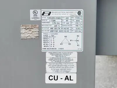 Used BEAVER TVR225S-H34A3 Transformers British Columbia CA | Lenmark #265854