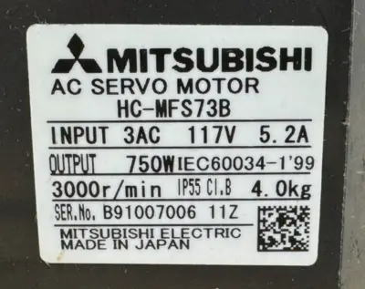 NEW MITSUBISHI HC-MFS73B SERVO MOTOR HCMFS73B