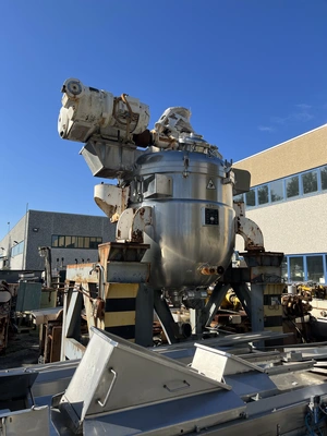 1,000L S/S JKTD  Hemis  Pressindustria Scrape Surface Anchor Reactor