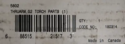 NEW TREGASKISS 58G2 TORCH THRUARM 180314
