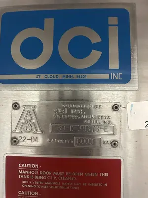 DCI Inc. Stainless Steel Storage Tanks Group of 3  6000 & 10000 Gallon Agitated CIP-Ready