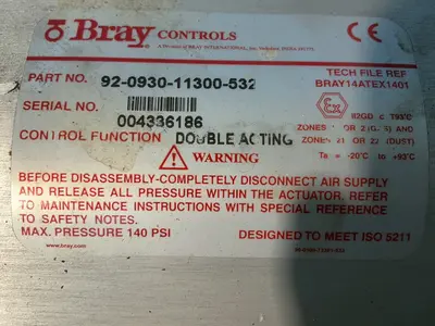 Used BRAY CONTROLS 92093011300532 Pumps Ohio US | HGR 24 #1517024
