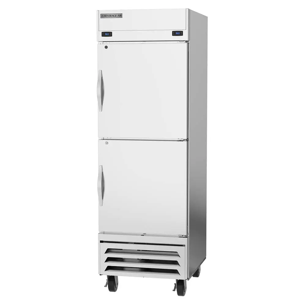 Beverage-Air HBRF23HC-1-A 27 1/4" Horizon Series One Section Commercial Combo Refrigerator Freezer - Solid Doors, Dual Temp, 1