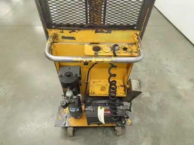 Langley BHLD Walk Behind Pallet Lift Truck 200lb 12V Straddle Platform 70" Lift