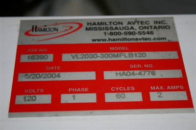 USED 2004 HAMILTON VL2030-300MFLB120