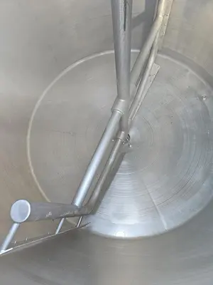 Used 1750 Gallon Tank, 304 Stainless Steel, With Sweep Agitation, Electrically Heated