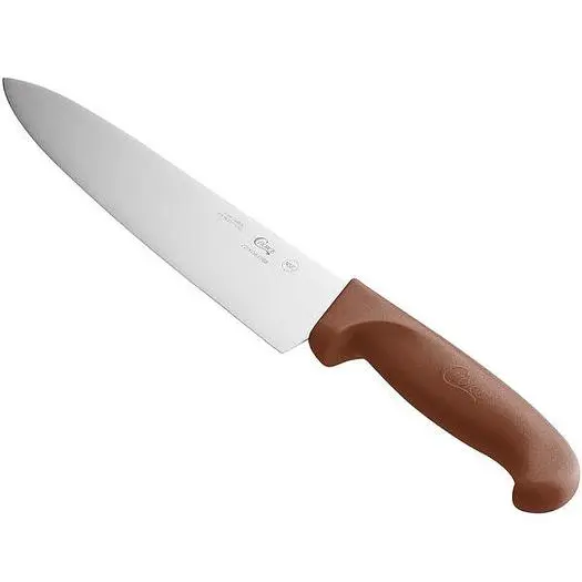 8" Chef Knife with Brown Handle