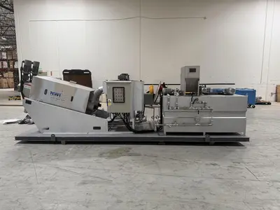 NEW NWI JX302 VOLUTE PRESS SLUDGE DEWATERING SYSTEM W/  POLYMER  DOSING UNIT MFG 26
