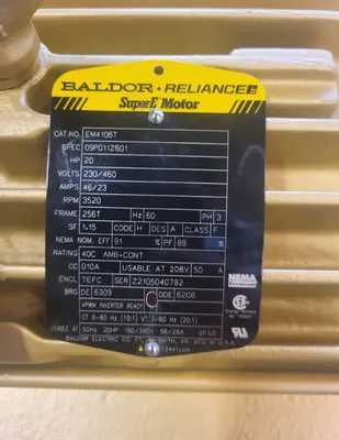 NEW ABB BALDOR 20 HP