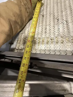 FOOD PROCESS AUTOMATION 50IN WIDE BELT INCLINE CONVEYOR WITH LOMA METAL DETECTOR