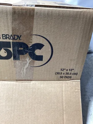 Brady SPC 12″ X 12″ Absorbent Pad 50 Count -NIB