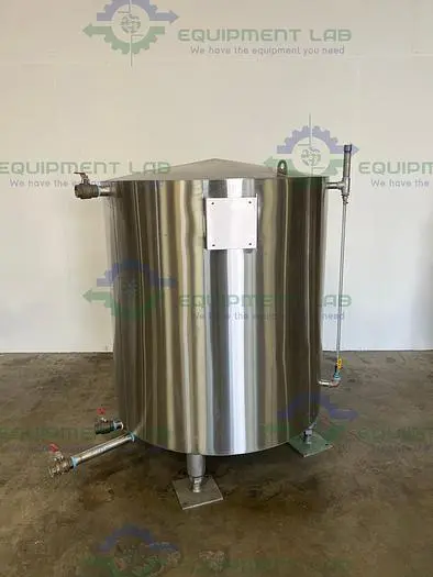 Used METAL FABRICATION 290 GALLON JACKETED GLYCOL RESERVOIR  VESSEL Jacketed Tanks | Equipment Lab #486190