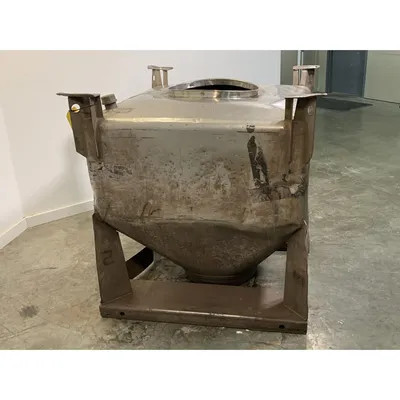 Used 1000 Liter (35 cu. Ft) IBC Matcon Stainless Steel Portable Tote Bin