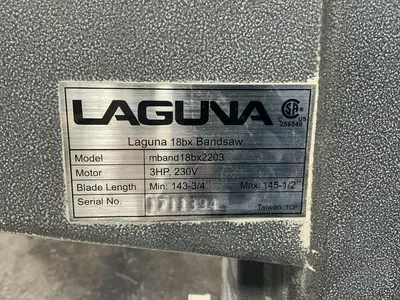 Used LAGUNA MBAND18BX2203 Woodworking Vertical Band Saws Ohio US | HGR 24 #1286705
