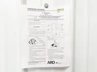 ARO 66523 Ingersol Rand Pneumatic Extrusion Pump 8" Air Motor 6" Stroke 120PSI
