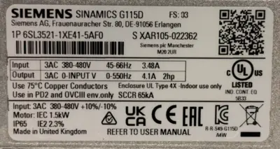 NEW SIEMENS 6SL3521-1XE41-5AF0