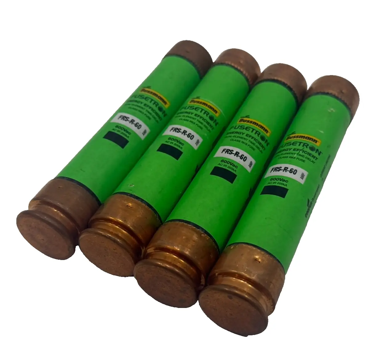 NEW LOT OF 4 BUSSMANN FRS-R-60 FUSES 600VAC FRSR60