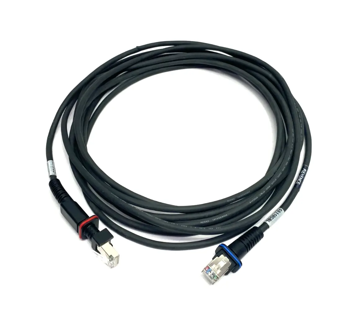 USED KEYENCE NETWORK UNIT CABLE 5M LENGTH, FOR HANDHELD CODE READER