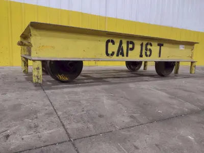 16 TON (32,000 LBS) x 46" x 80" HEAVY DUTY RAIL MOUNTED PORTABLE TRANSFER CART: YOBRO #24226