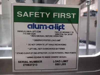 Citus jacketed mixing kettle and Alum-a-lift lifting cart