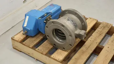 Neles 6" V-Ball Valve, Stainless Steel Body, Stainless Steel Ball, Stainless Steel Shaft, Stainless Steel Seat, PDTO, With Q-Trim Technology